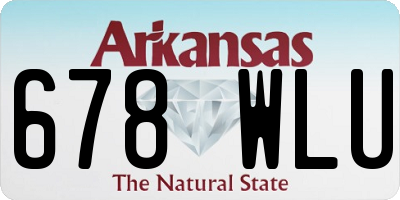 AR license plate 678WLU