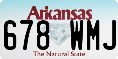 AR license plate 678WMJ