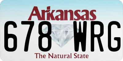 AR license plate 678WRG
