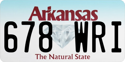 AR license plate 678WRI