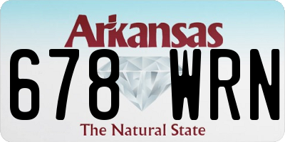 AR license plate 678WRN