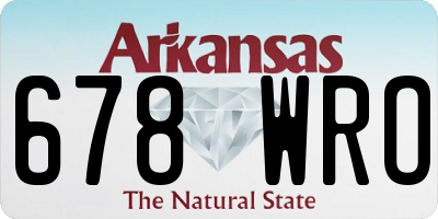 AR license plate 678WRO