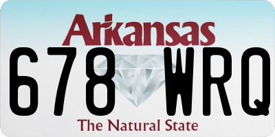 AR license plate 678WRQ