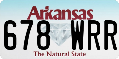 AR license plate 678WRR