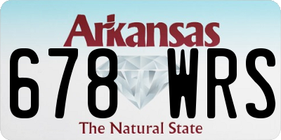 AR license plate 678WRS