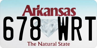 AR license plate 678WRT