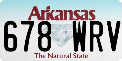AR license plate 678WRV