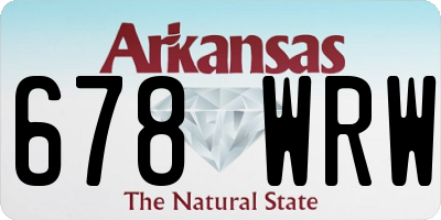 AR license plate 678WRW