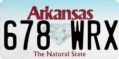 AR license plate 678WRX