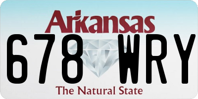 AR license plate 678WRY
