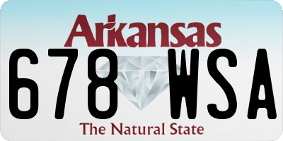 AR license plate 678WSA