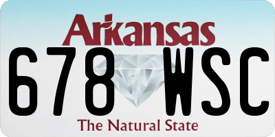 AR license plate 678WSC