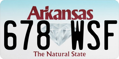 AR license plate 678WSF