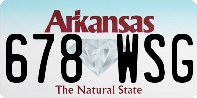 AR license plate 678WSG