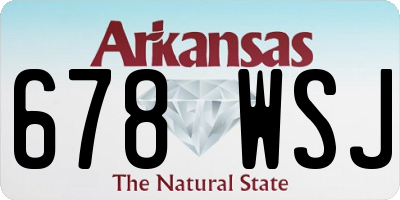 AR license plate 678WSJ