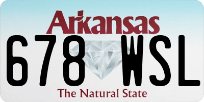 AR license plate 678WSL