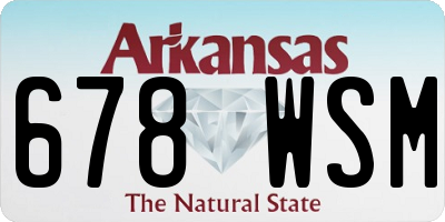 AR license plate 678WSM