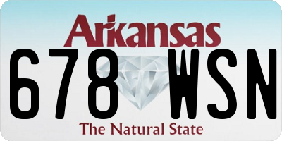 AR license plate 678WSN