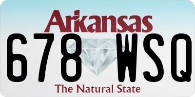 AR license plate 678WSQ