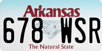 AR license plate 678WSR