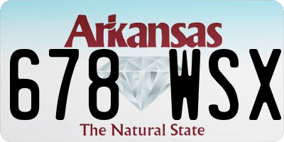AR license plate 678WSX