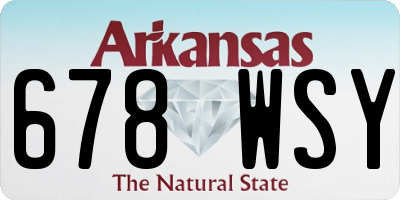 AR license plate 678WSY