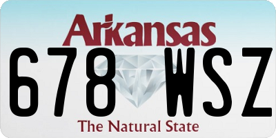 AR license plate 678WSZ