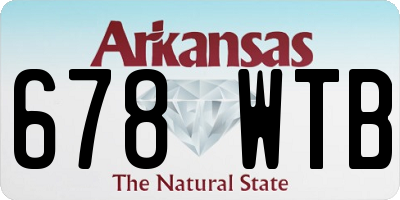 AR license plate 678WTB
