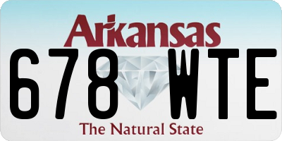 AR license plate 678WTE