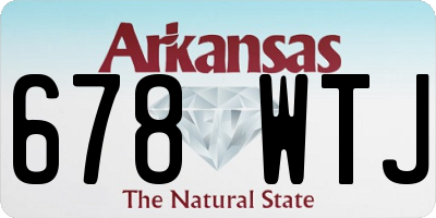 AR license plate 678WTJ