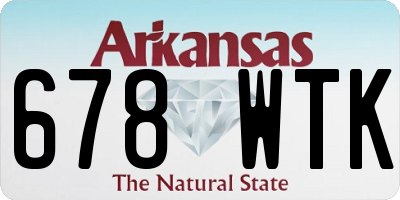 AR license plate 678WTK