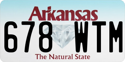 AR license plate 678WTM