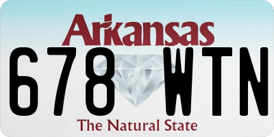 AR license plate 678WTN
