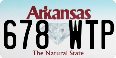 AR license plate 678WTP