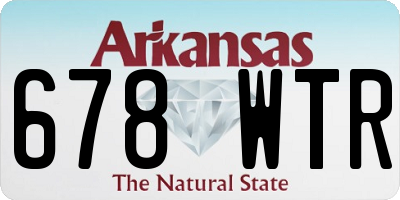 AR license plate 678WTR
