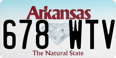 AR license plate 678WTV
