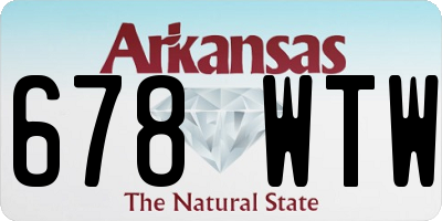AR license plate 678WTW