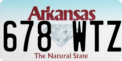 AR license plate 678WTZ