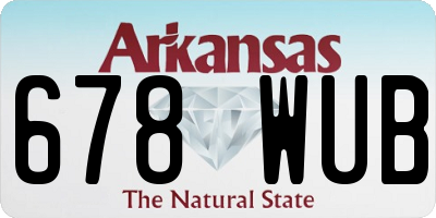 AR license plate 678WUB