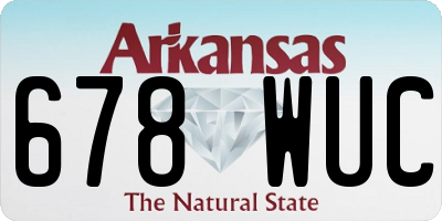 AR license plate 678WUC
