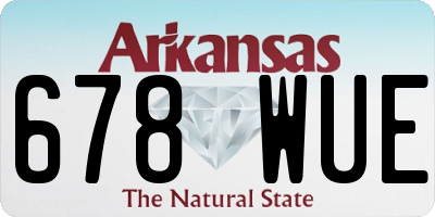 AR license plate 678WUE