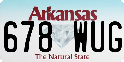 AR license plate 678WUG