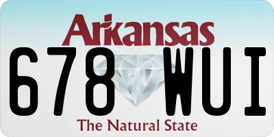 AR license plate 678WUI
