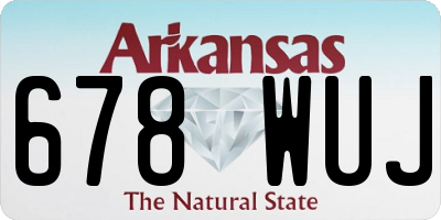 AR license plate 678WUJ