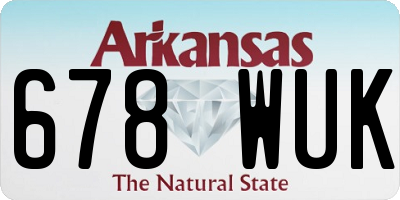 AR license plate 678WUK
