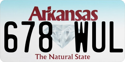 AR license plate 678WUL