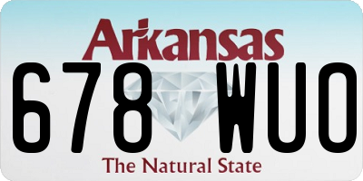 AR license plate 678WUO