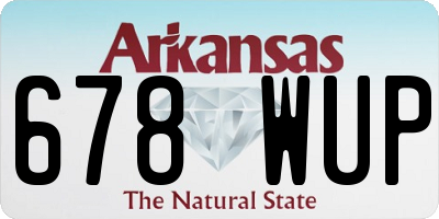 AR license plate 678WUP