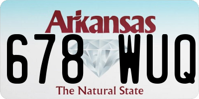 AR license plate 678WUQ