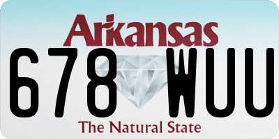 AR license plate 678WUU